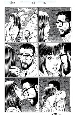John Romita Jr., Scott Hanna | Amazing Spider-Man #26 (920) P 30 (Death of Ms Marvel Issue! Paul Tells Mj the Kids Are Gone!) | Romitaman