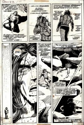Barry Windsor Smith, Sal Buscema | Conan the Barbarian #13 P 4 (Conan Wanders Through the Desert Northeast of Zamahn!) 1971 | Romitaman
