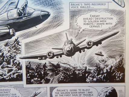 Kearon, Edward - Original page - Robot Archie - Robot Archie in Menace of the Golden Men - (1966) | Catawiki