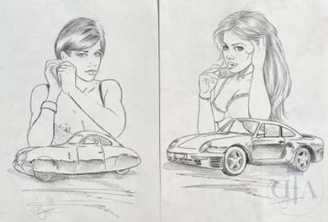 Legein Pierre/Paire de dessins originaux illustrant des… | Dagoty