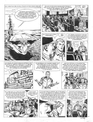 Le Bras Andrã© | Planche originale 3 BUCK DANNY (classic) tome 13 - Mission Pharaon - | Galerie Napoléon