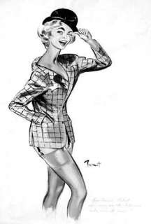 Pierre-Laurent BRENOT . Â« Franchement Hubertâ€¦ Â». Pin-up. Gouache noir | Tessier Sarrou