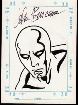 John Buscema | Marvel the Silver Age 1998 Embossedsilver Surfer Sketch Card Sketchagraph By John Buscema | Romitaman