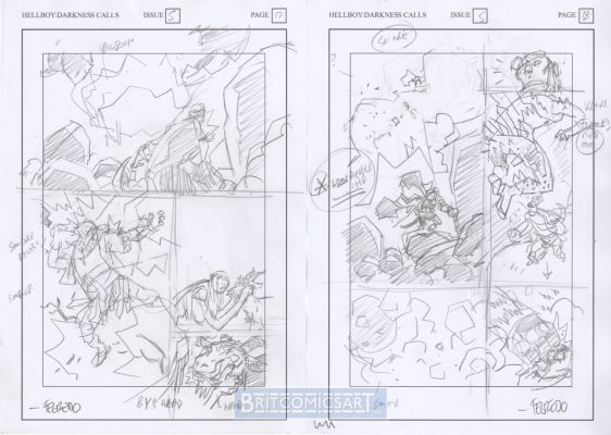 Duncan Fegredo | Hellboy: Darkness Calls 5 Pg 17 & 18 Prelims By Duncan Fegredo Issue 5 Page 17 18 | BritComicsArt