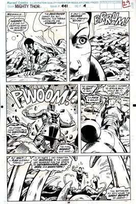 Pat Olliffe | Thor #441 P 4 (Lady Sif Battle the Destroyer!) 1991 | Romitaman