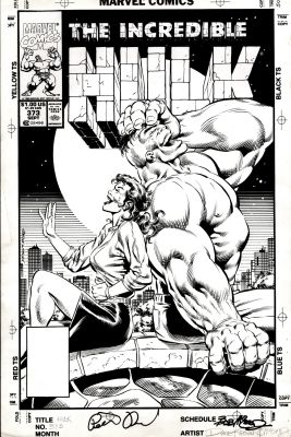 Bob McLeod, Dale Keown - Incredible Hulk #373 Memorable Cover (Betty‘s Return Issue with Large Detailed Hulk Image!) 1990