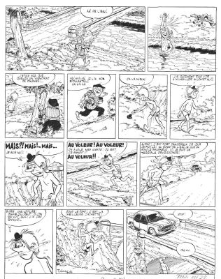 Tabary | VALENTIN LE VAGABOND, planche originale 8 Valentin fait le singe | Galerie Napoléon