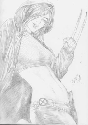 Ed Benes | X-23 - 09"x12" Pencil | Ed Benes