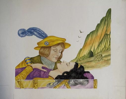 Lot 97 - Snow White Original Vintage 1970’s Book Artwork & COA & Copy of Page Free Post In UK | misc / divers