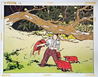 CHALAND, ILLUSTRATION ORIGINALE BOB FISH HS. LES CYBERS NE SONT PAS DES HOMMES