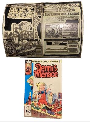 Hank Ketcham | 1982 Dennis the Menace #10 Original Cover Metal Printing Plate Hank Ketcham Art Marvel Comics | ComicArtFans Classifieds