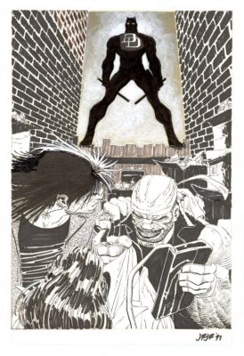 John Romita Jr | Daredevil Portfolio Plate Illustration (1991) | ComicArtFans Classifieds