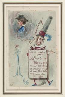 PHIL MAY FULL COLOR ILLUSTRATED LETTER ORIGINAL ART. | Hake’s