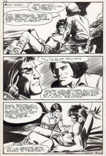 Leone Frollo - Tavola originale per Melody John ‘Sentiero di guerra‘ pubblicata nella COLLANA GRANDI AVVENTURE SEPIM