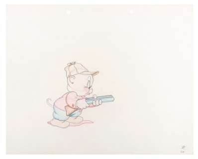 A “Porky’s Hare Hunt" Production Drawing. | Van Eaton Galleries