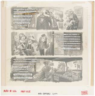 JACK DAVIS "MAD" #164 "MAD RATTLERS" CARTOON ORIGINAL ART. | Hake’s