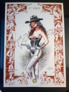 Pin up - Grand dessin original en couleur (A3) - (2016) | Catawiki