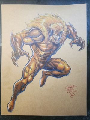 Sabertooth Xmen Original Art Signed 8.5x11 COA Included | eBay US (Buy It Now)