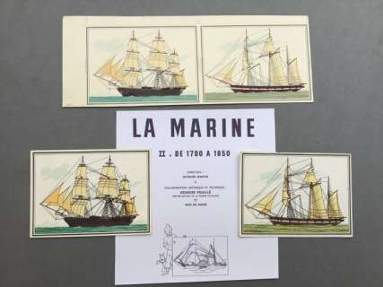 Studios Hergé - Mise en couleurs originale du Chromo 110 + 113 - Voir et Savoir - La Marine - EO (1963) | Catawiki