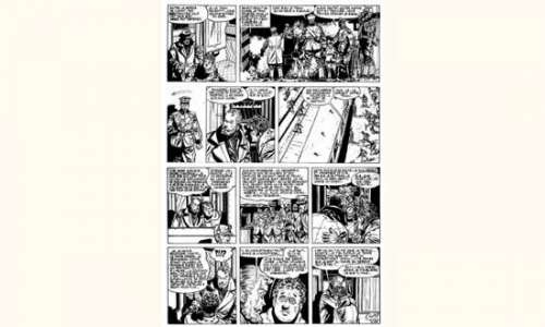 PLANCHES et DESSINS ORIGINAUX PAAPE. Â« Valhardi Â» Encre de Chine noire | Tessier Sarrou