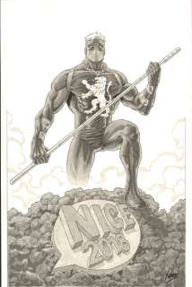 Captain Britain Original Artwork - by Ian Churchill - Dimensions environ A3 (28cm x 43cm). | Catawiki