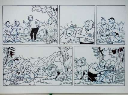 Suske en Wiske - Originele halve pagina (stroken 115 t/m 116) - Verraad op de Veluwe - Page volante - (2004) | Catawiki