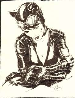 Batman Original Artwork - Catwoman by Raul Allen - Dimensions: Taille approximative A3 (30 x 42 cm) | Catawiki