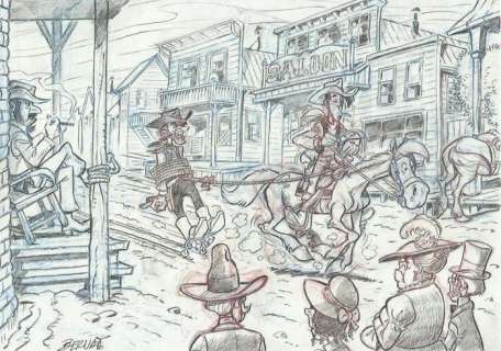 Bernat (Serrat, Bernardo) - Original drawing - Lucky Luke | Catawiki