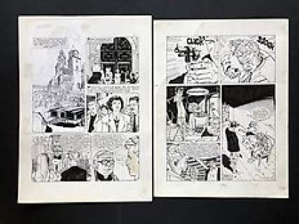 Dylan Dog Almanacco della Paura - Luigi Siniscalchi - 2x original page - Page volante - EO - (1995) 