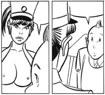 Matena, Dick  - Originele pagina (p.3) - Rooie Oortjes - Parodie op Kuifje (1994) | Catawiki