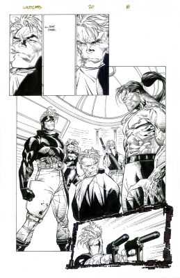 Travis Charest, Troy Hubbs | Travis Charest - Wild Cats 20 Original Art! Great Page with Grifter, Spartan And Zealot! | ComicArtFans Classifieds