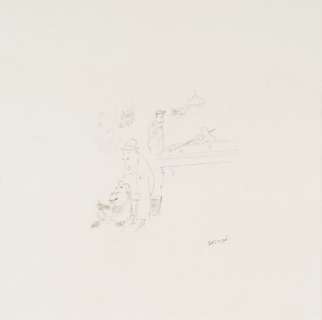 Jean-Jacques Sempé... | Jean-Jacques SEMPÉ (1932-2022) Le joueur de cartes Mine... | misc / divers