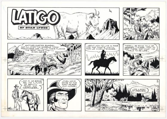 Stan Lynde Rick Latigo Sunday Comic Art | misc / divers