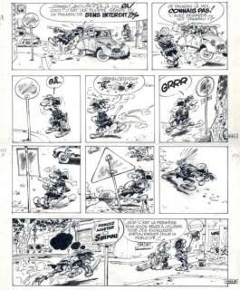 Franquin | GASTON LAGAFFE Planche originale Ã  l’encre de Chine du gag 484, | Cornette de St Cyr