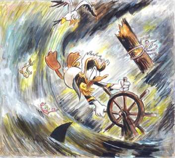 Donald Duck - The Sea Storm - Original Painting - Tony Fernandez  - EO | Catawiki