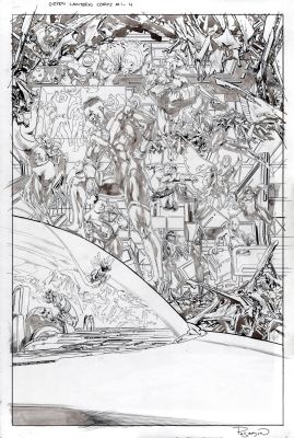 Fernando Pasarín | Green Lantern Corps #1 P. 4 | The Green Room