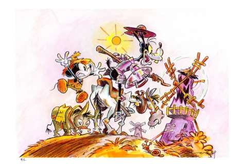 Sir Quixote of La Mancha - Goofy & Mickey Mouse - Original H.C. Poster - 100 x 70 cm - Tony Signed - EO | Catawiki