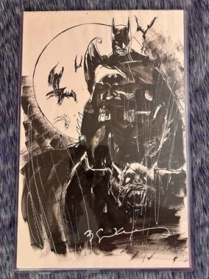 Bill Sienkiewicz Batman Original Art Illustration Absolute Batman DC Dark Knight