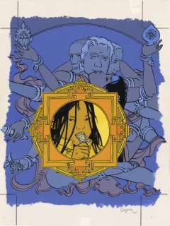 Cosey - COSEY - Le Bouddha d’Azur intégrale – Illustration originale de couverture accompagnée de sa mise en couleur - n°2