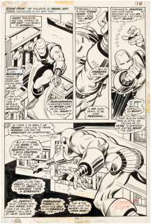 "IRON MAN" VOL. 1 #50 COMIC BOOK PAGE ORIGINAL ART BY GEORGE TUSKA. | Hake’s