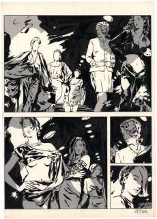 Alex VARENNE (1939-2... - Lot 283 - Amours fous Encre de Chine sur calque pour la planche...