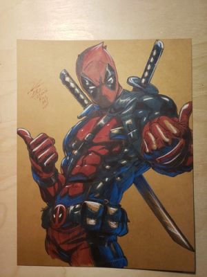 Deadpool Original Art Signed 8.5x11 | Art by Keyeske | eBay US (Buy It Now)