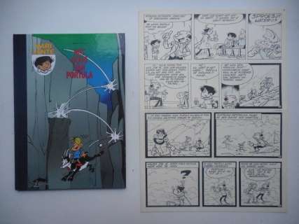 Mau, Bob | Original page (p.3) + album  - Kari Lente 54  - Het goud van Portula  - hc with cloth spine  - 1st edition  - (2010) | Catawiki