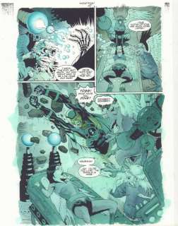 John Kalisz, Mark Propst, Rags Morales | Hourman #10 P.16 Color Guide Art - Hourman Crashes Into Dr. Togg’s Lair To Save Bethany Splash - 2000 | Anthony’s Comic Book Art