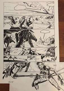  - Guénet, Nicolas -  Yiu T1 - Planche originale (p.185) + mise en couleurs originale - Aux enfers - (1999) 