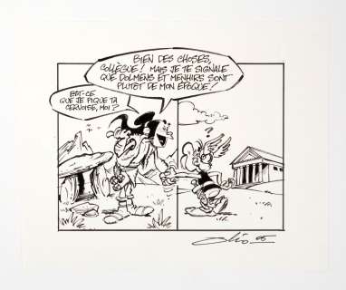 Olis Hommage À Asterix Encre... | OLIS Hommage à Asterix Encre de chine et feutre signé... | Vermot et Associés