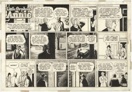 185: Gray Little Orphan Annie S 1951 original comic art | Russ Cochran