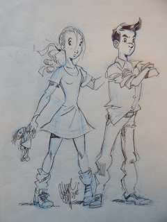 Cambré, Charel - Suske en Wiske - Originele getekende ’pitch’-illustratie  - geschetst in pen met steunkleur - Amoras - (2013) | Catawiki