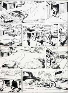 Jijé | Valhardi, planche n°21 Ã  l’encre de Chine de l’Ã… | Banque Dessinée