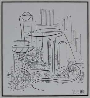 Hanco Kolk - Originele tekening - Aanzicht Meccano - Illustration pour le Guide approximatif - (2007) | Catawiki